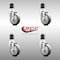 Service Caster 4 Inch 316SS Thermoplastic Rubber Swivel 1-7/8 Inch Expanding Stem Caster Set SCC-SS316EX20S414-TPRB-178-4 - alternate 3